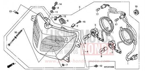 SCHEINWERFER (XL125V1/2/3/4/5/6) XL125V4 de 2004